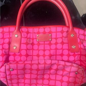 Kate Spade Red and Pink Geometric Tote